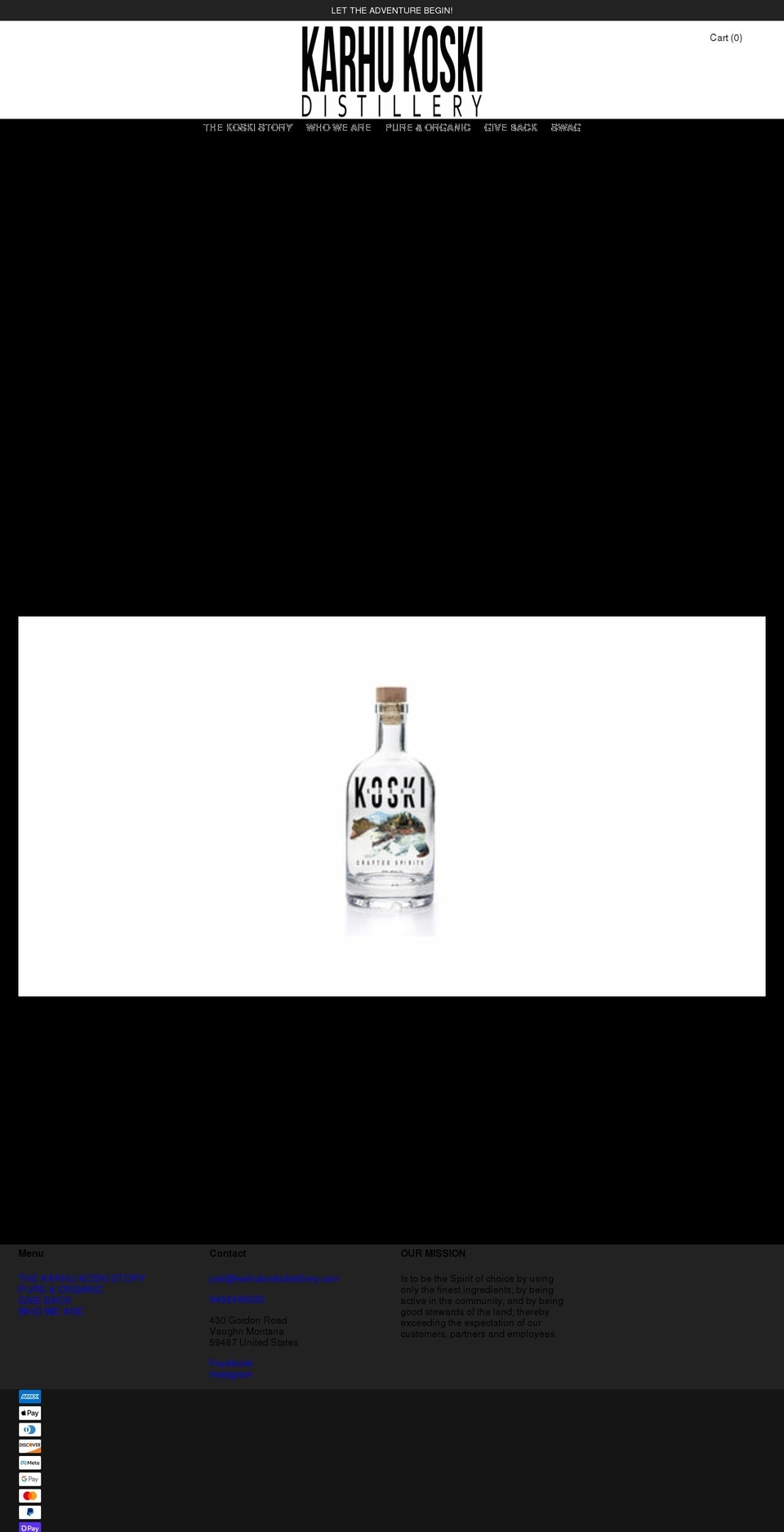 karhukoskidistillery.com shopify website screenshot