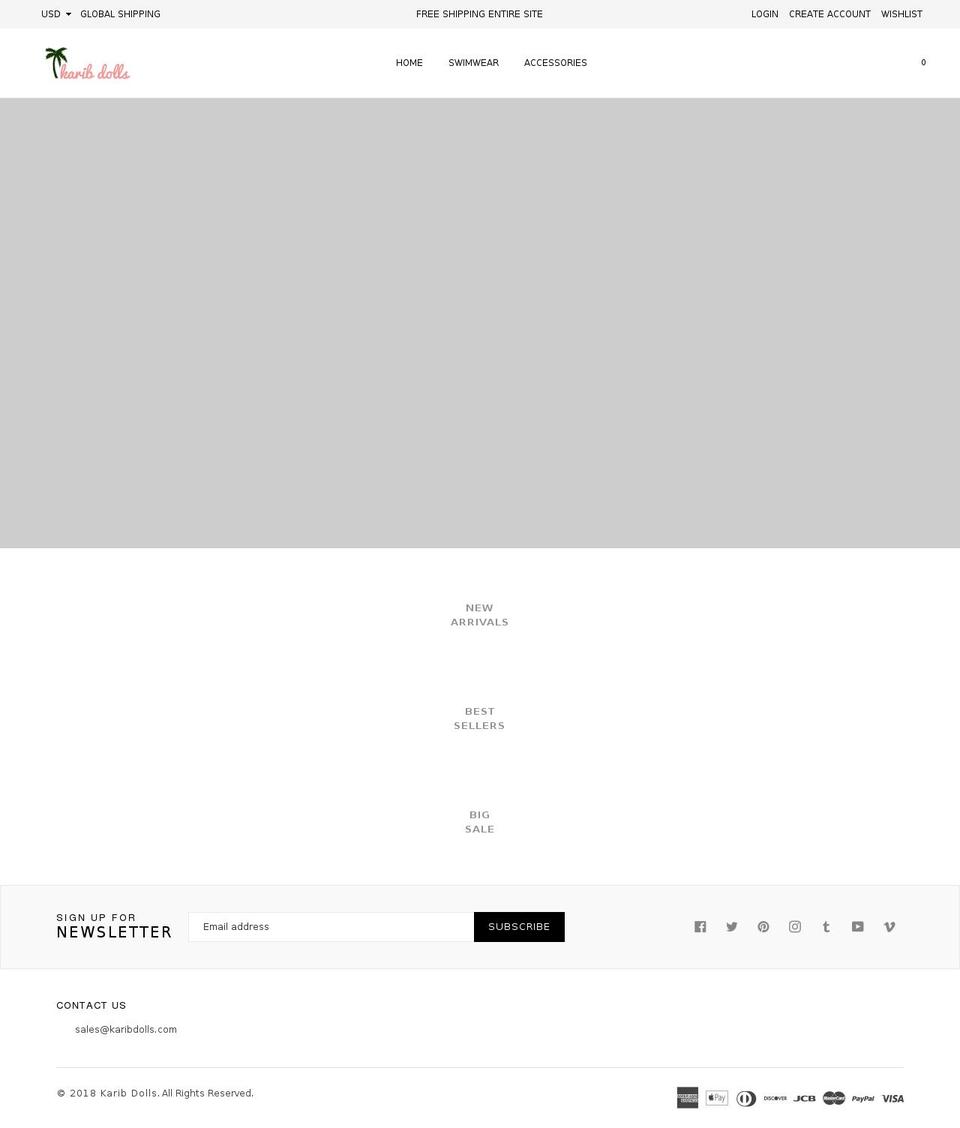 belle-default Shopify theme site example karibdolls.com