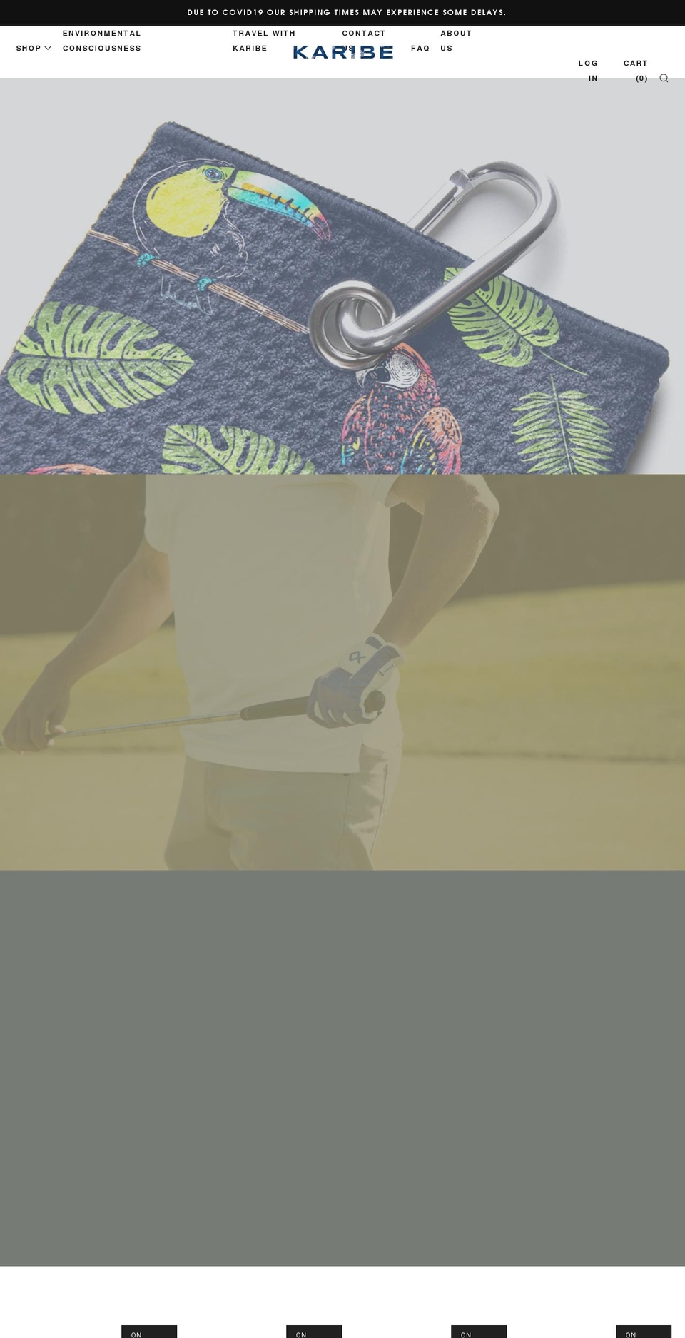 karibegolf.com shopify website screenshot