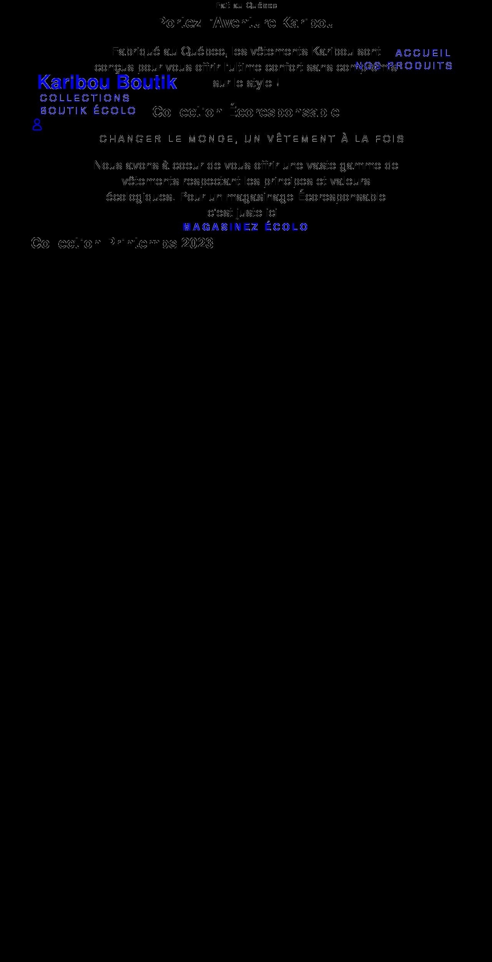 karibouboutik.com shopify website screenshot