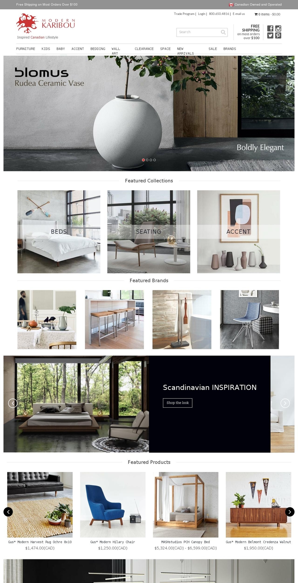 kariboumoderne.ca shopify website screenshot