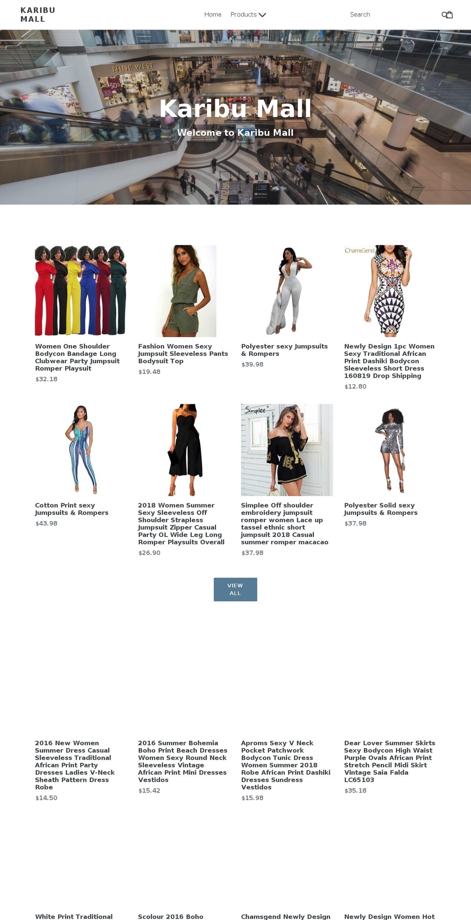 karibumall.com — Shopify storefront screenshot