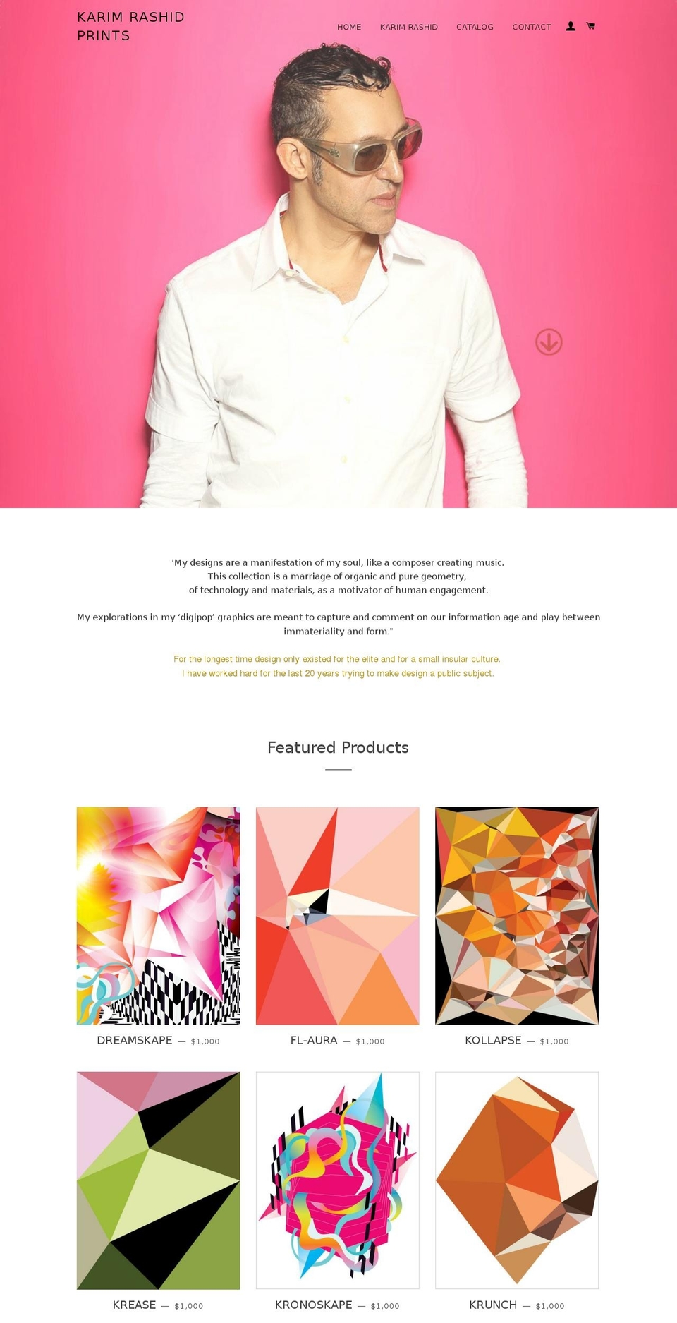 karimrashidprints.com — Shopify storefront screenshot