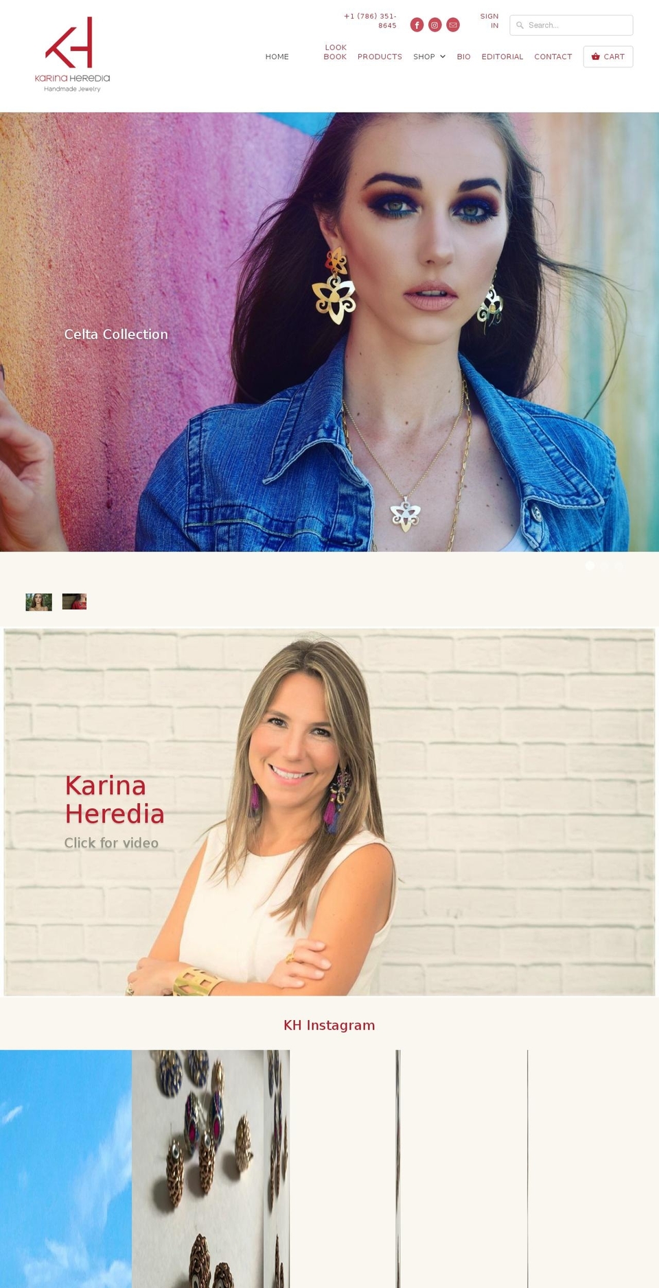 karinaheredia.com shopify website screenshot