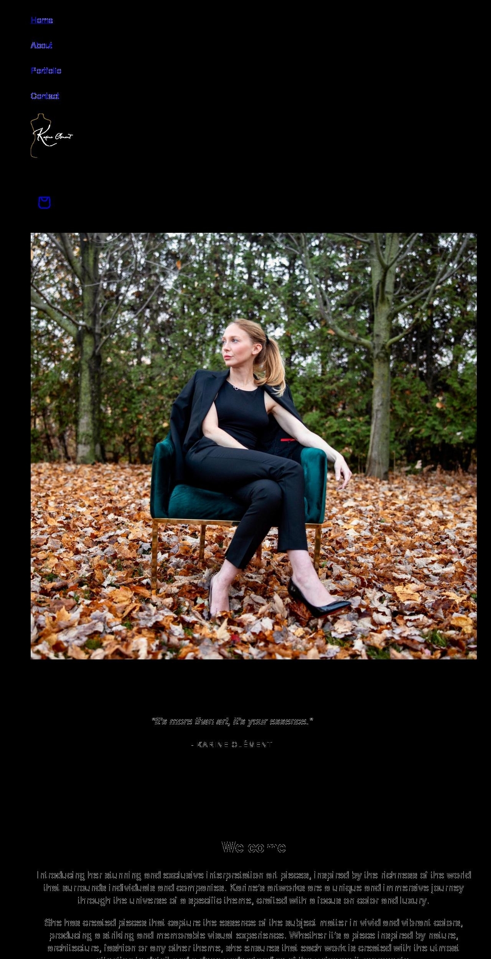 karineclement.com shopify website screenshot