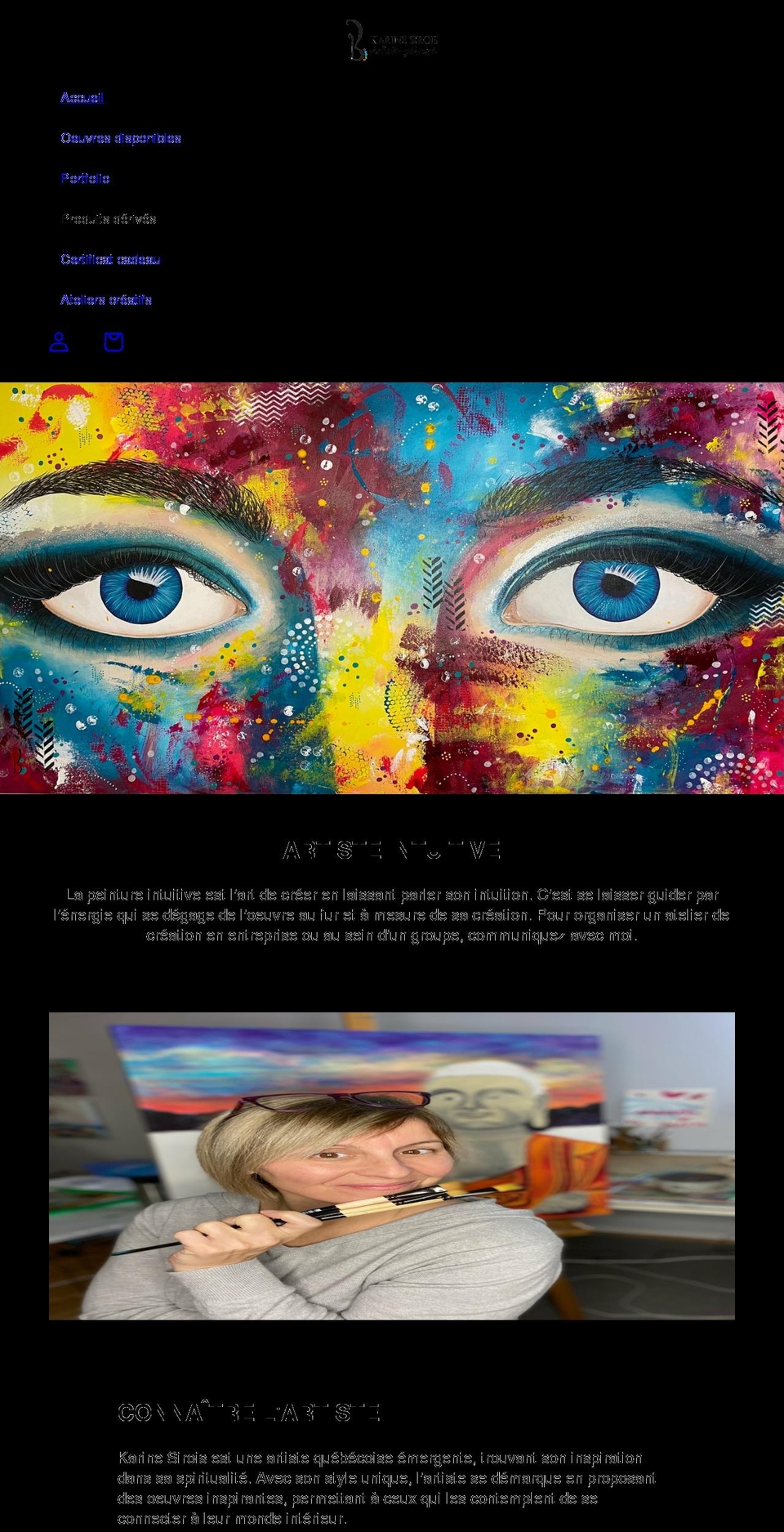 karinesirois.com shopify website screenshot