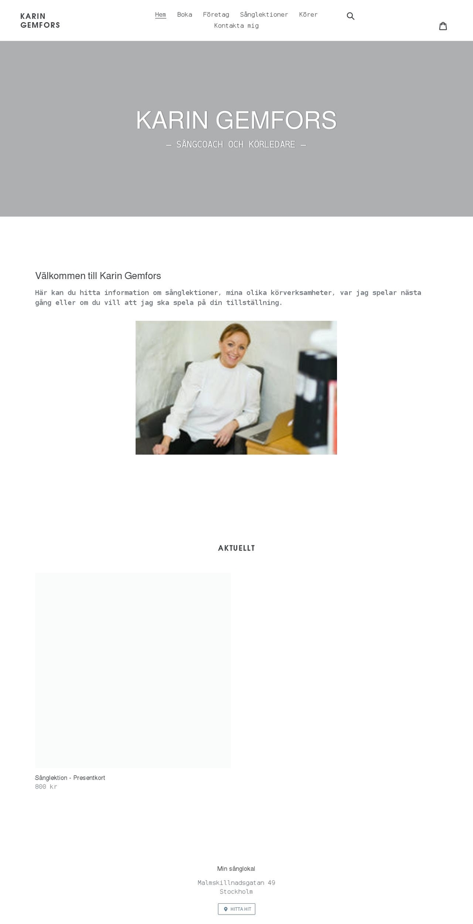 karingemfors.com shopify website screenshot