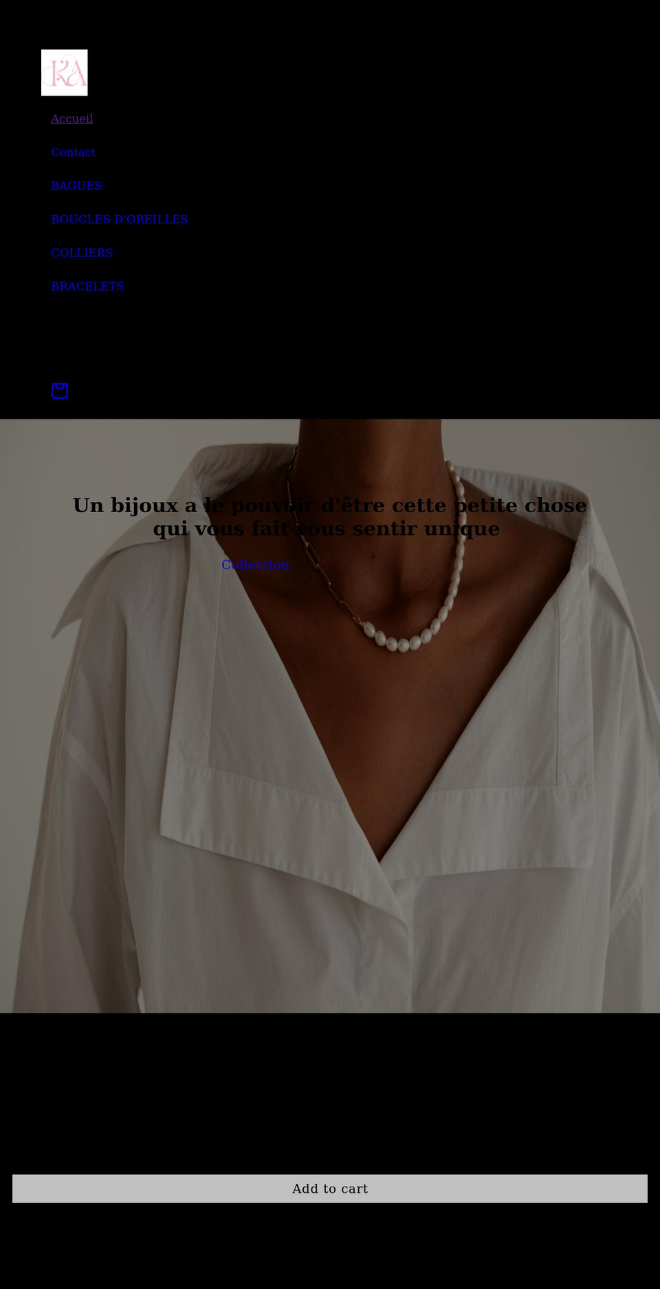 karismabijoux.com shopify website screenshot