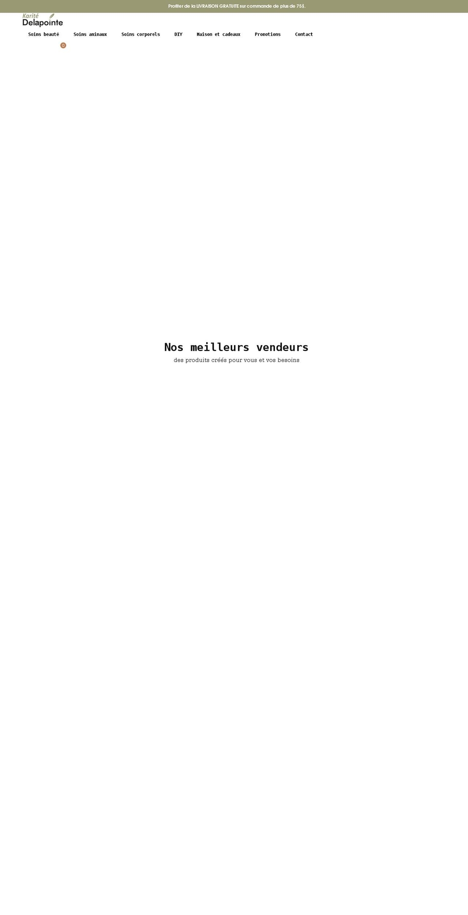 karitedelapointe.com shopify website screenshot