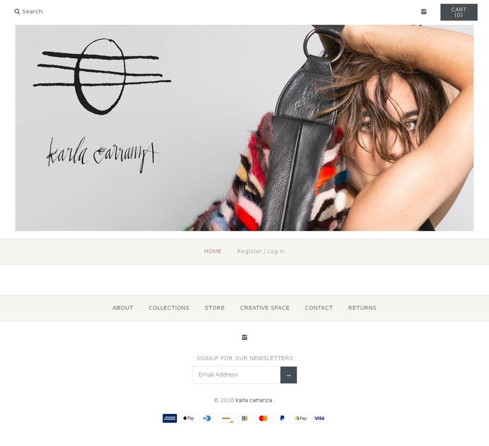 karlacarranzadesigns.com — Shopify storefront screenshot
