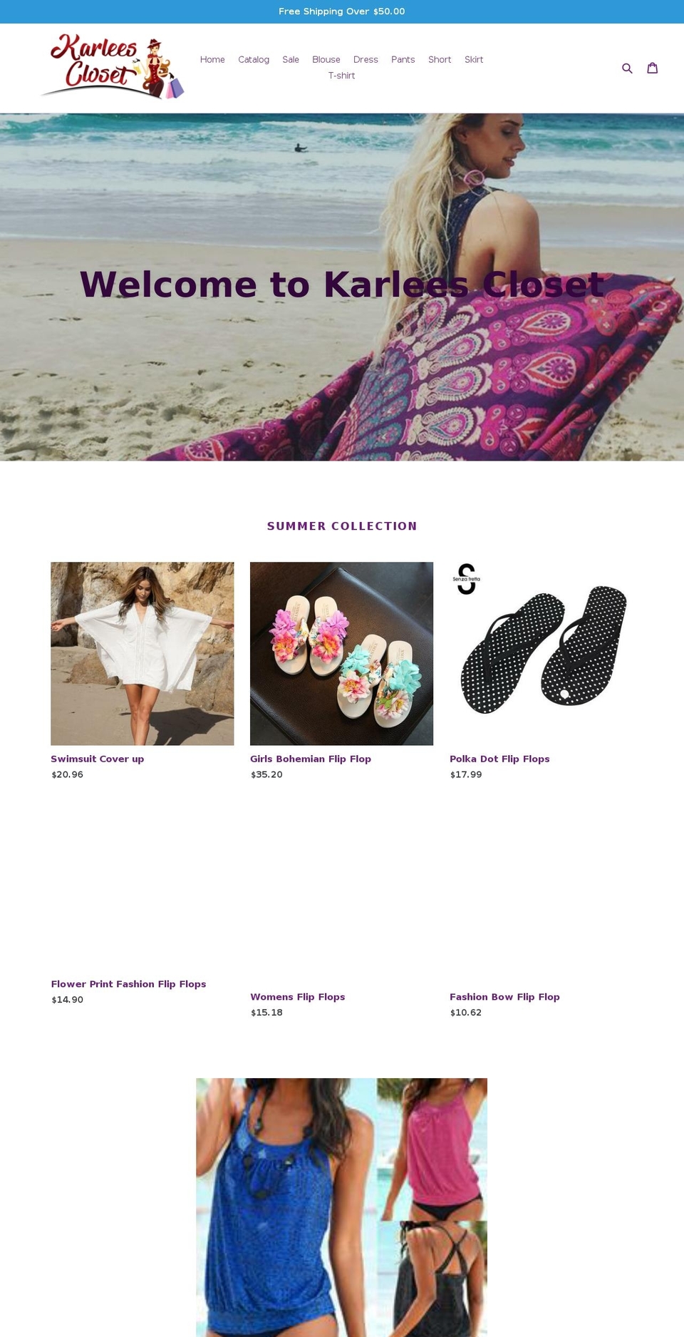 karleescloset.com — Shopify storefront screenshot