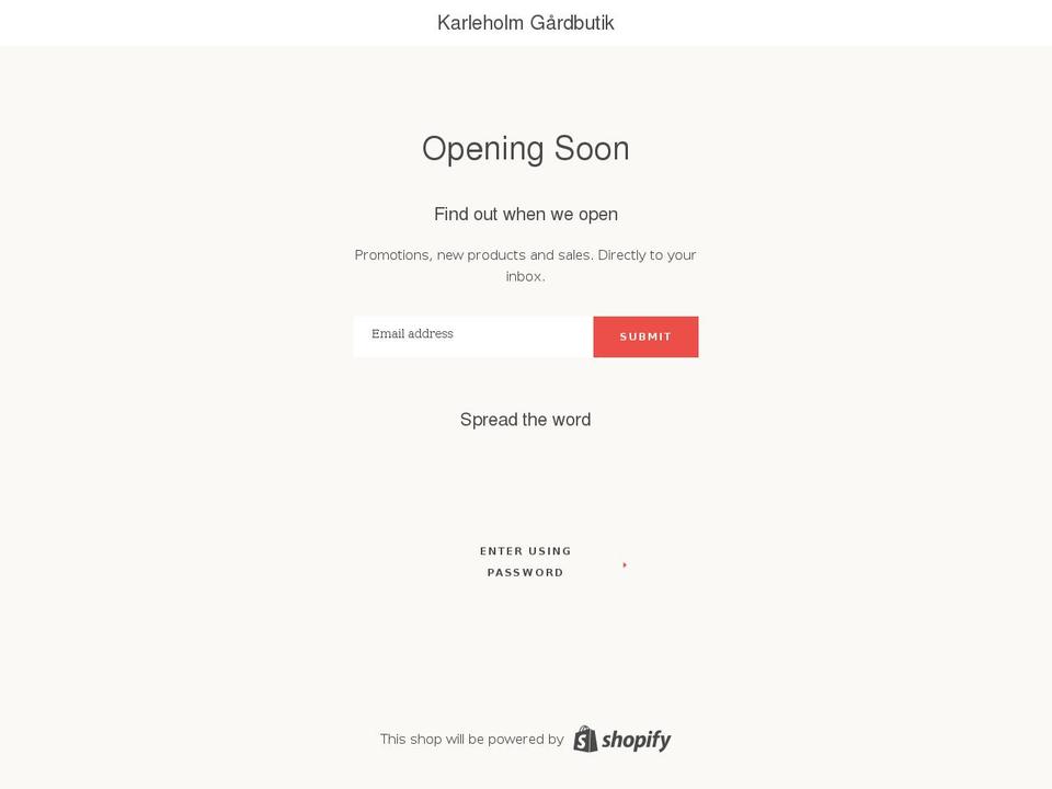 karleholm.dk shopify website screenshot