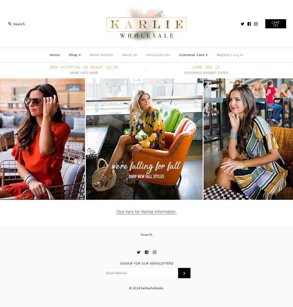 Karlie Wholesale - TD - July 2017 Shopify theme site example karlieclothes.com