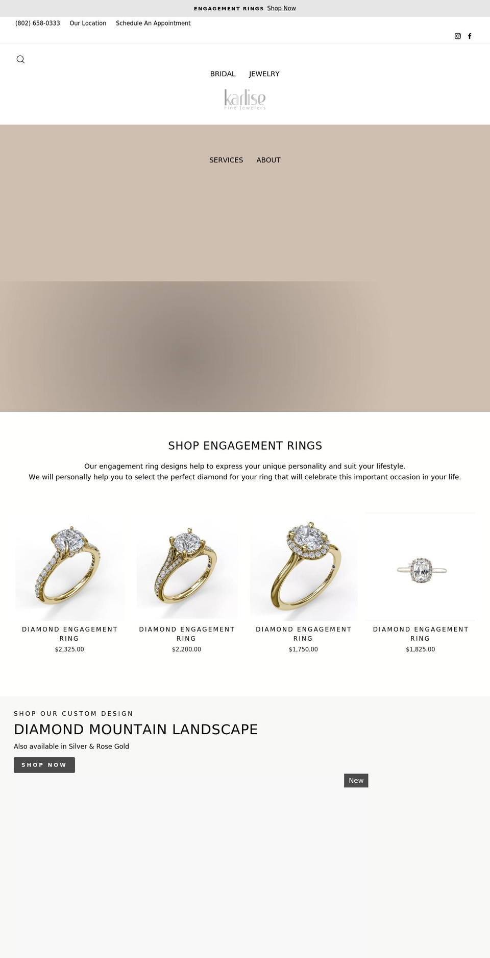 karlisejewelers.com shopify website screenshot