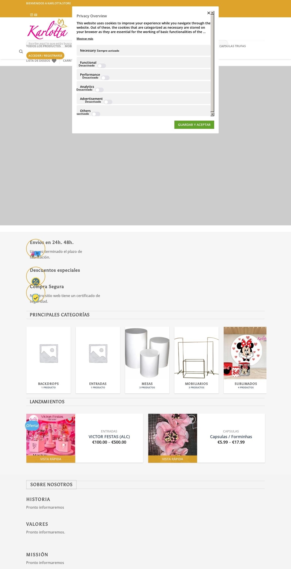 karlotta.store shopify website screenshot