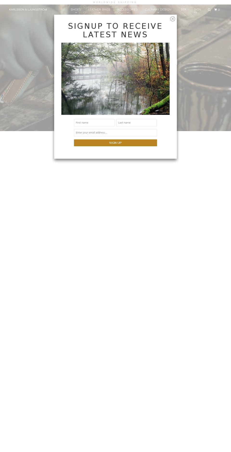 karlssonljungstrom.com shopify website screenshot
