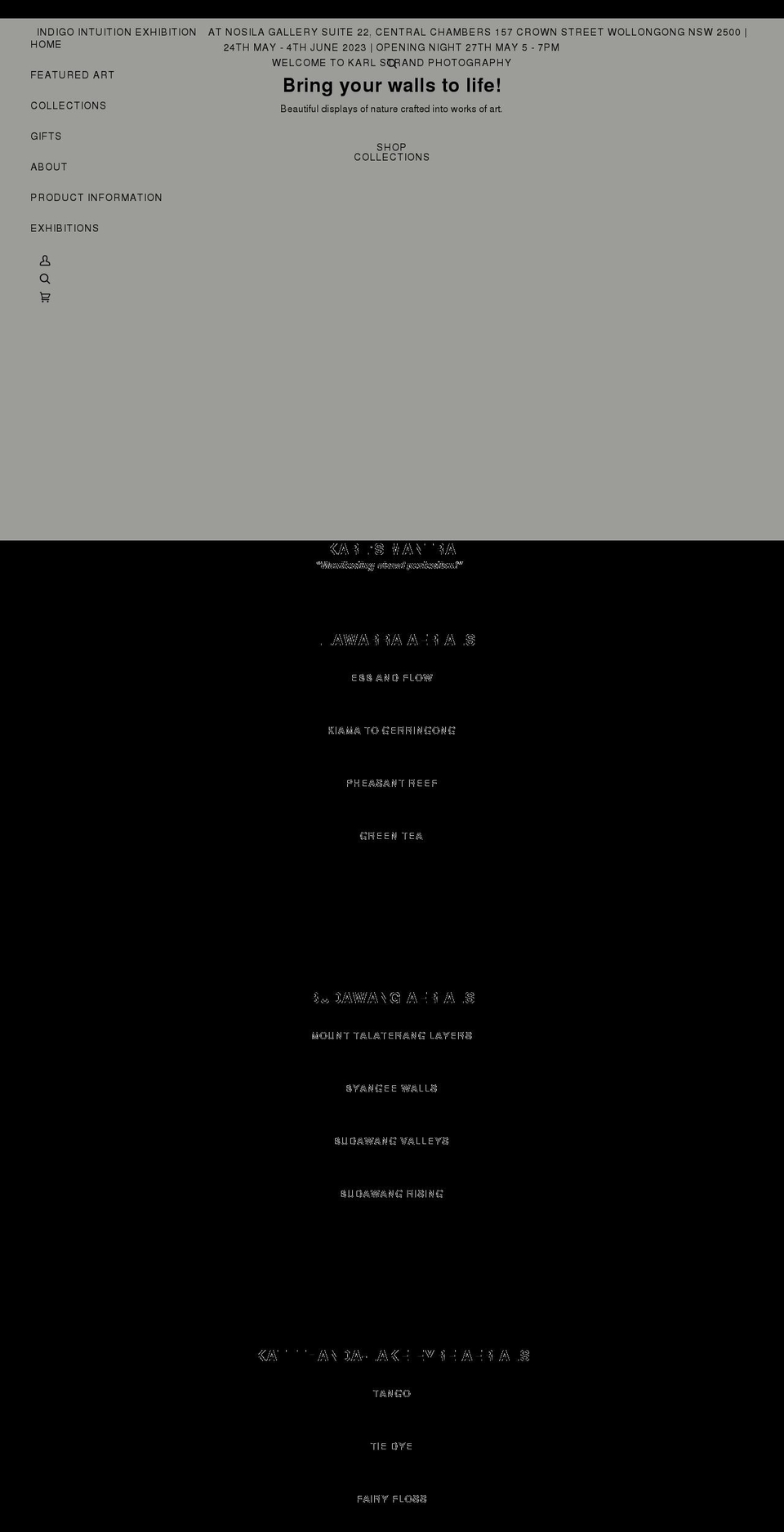 karlstrandphotography.com.au shopify website screenshot