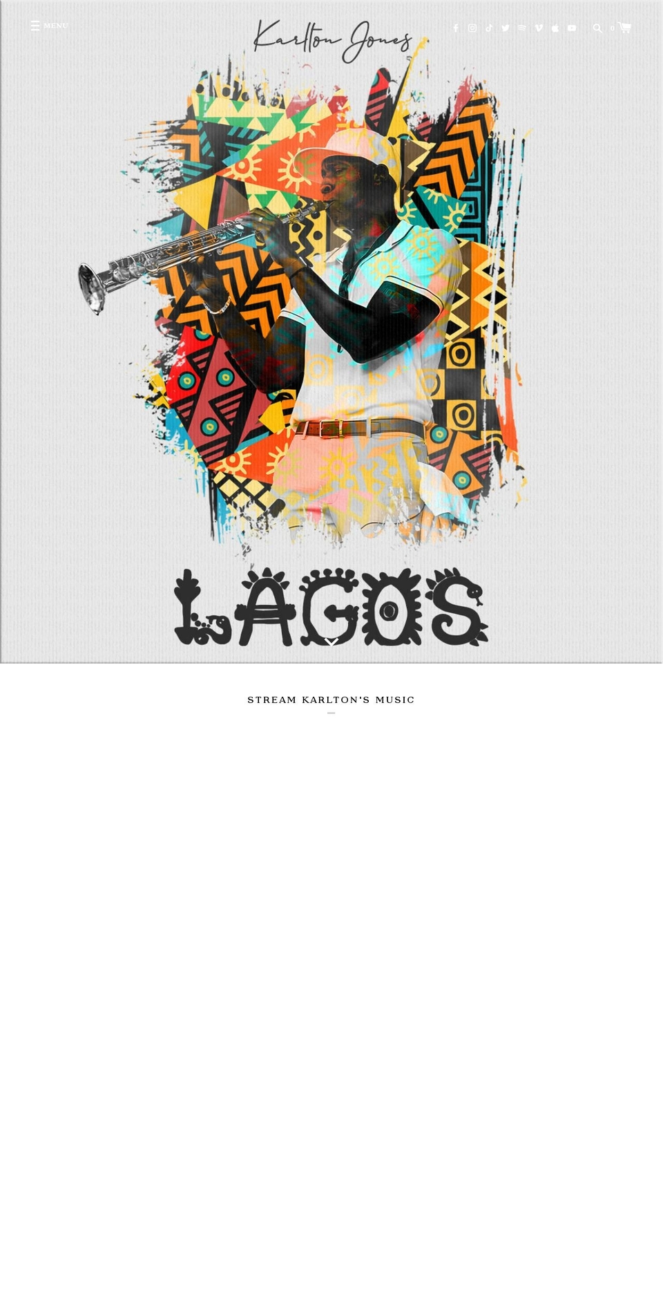 karltonjones.com shopify website screenshot