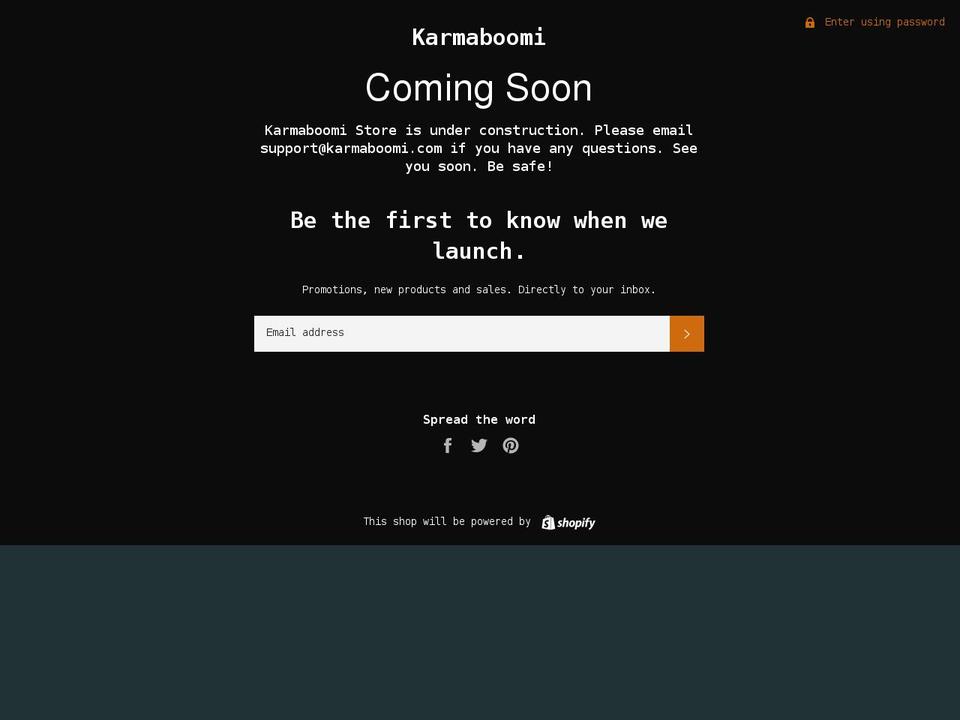 karmaboomi.com shopify website screenshot