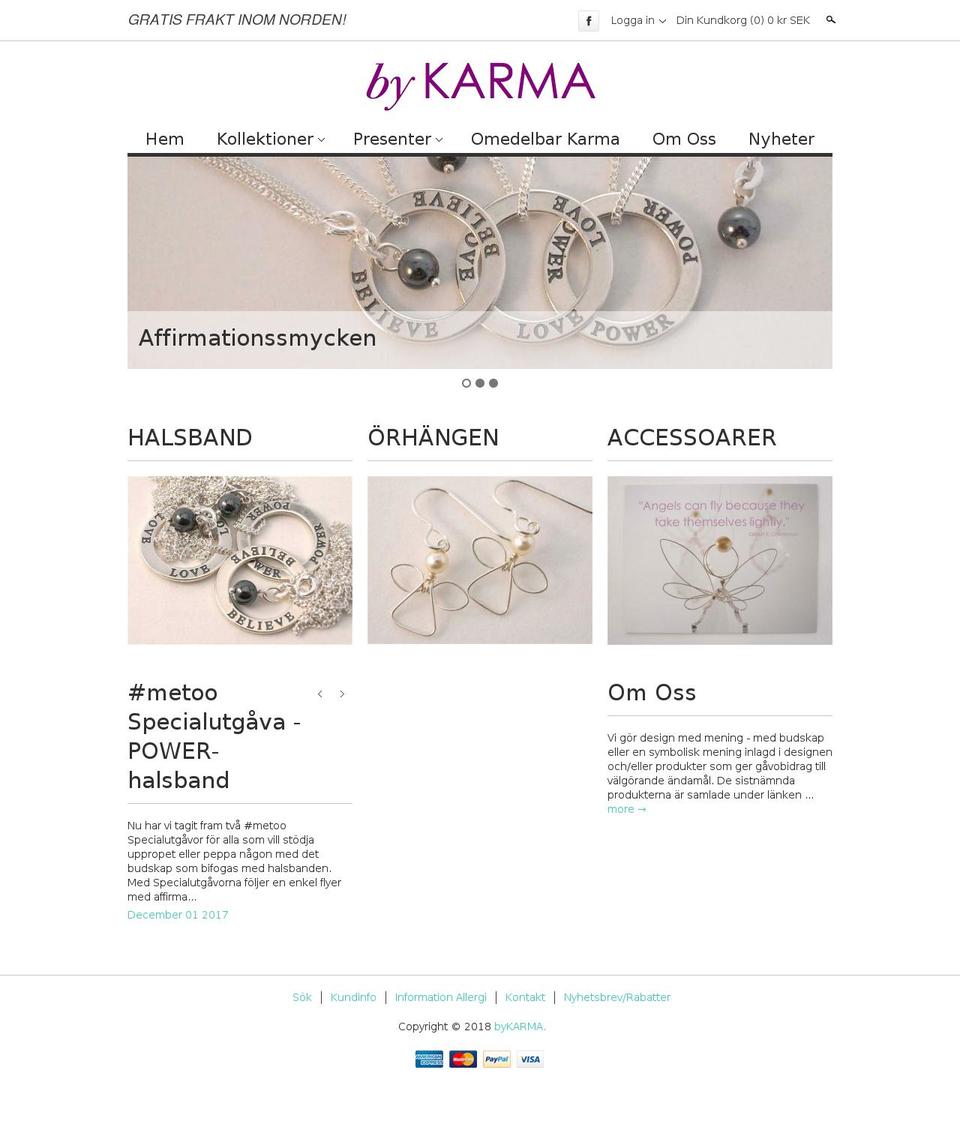 karmabykarma.se shopify website screenshot