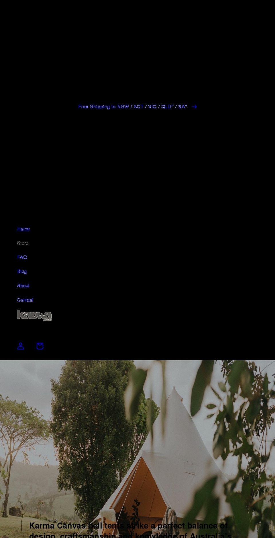 karmacanvas.com.au shopify website screenshot
