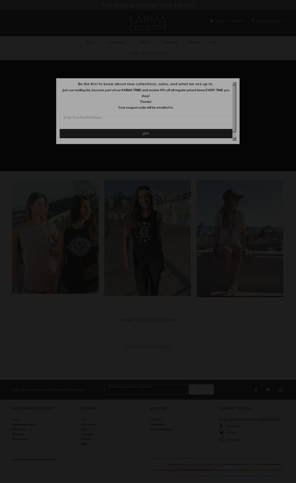 karmacollectivecanada.com — Shopify storefront screenshot