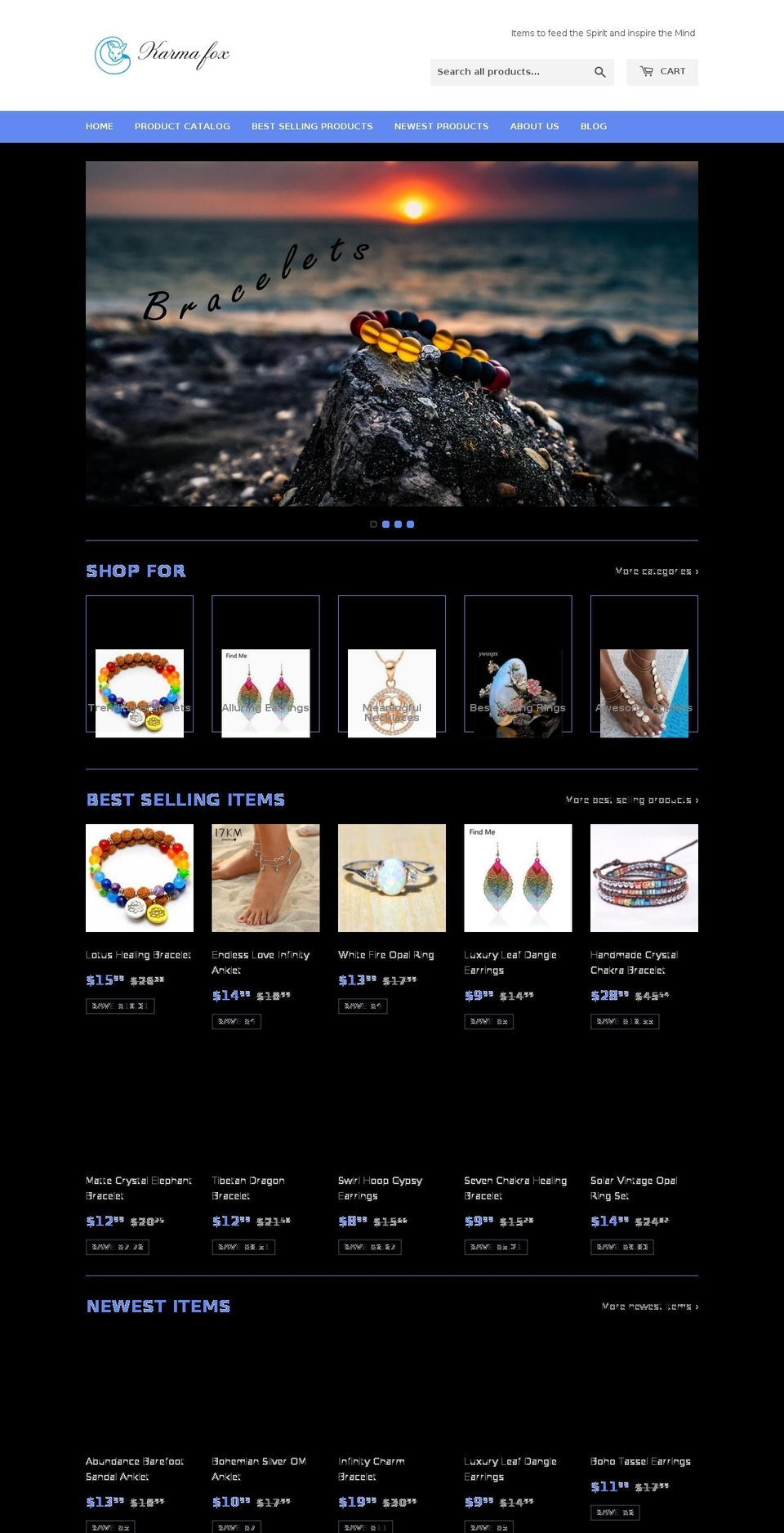 karmafox.com — Shopify storefront screenshot