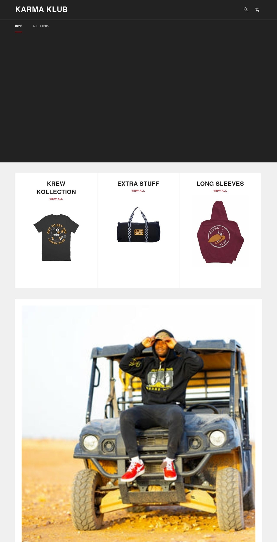 karmaklubclo.com shopify website screenshot