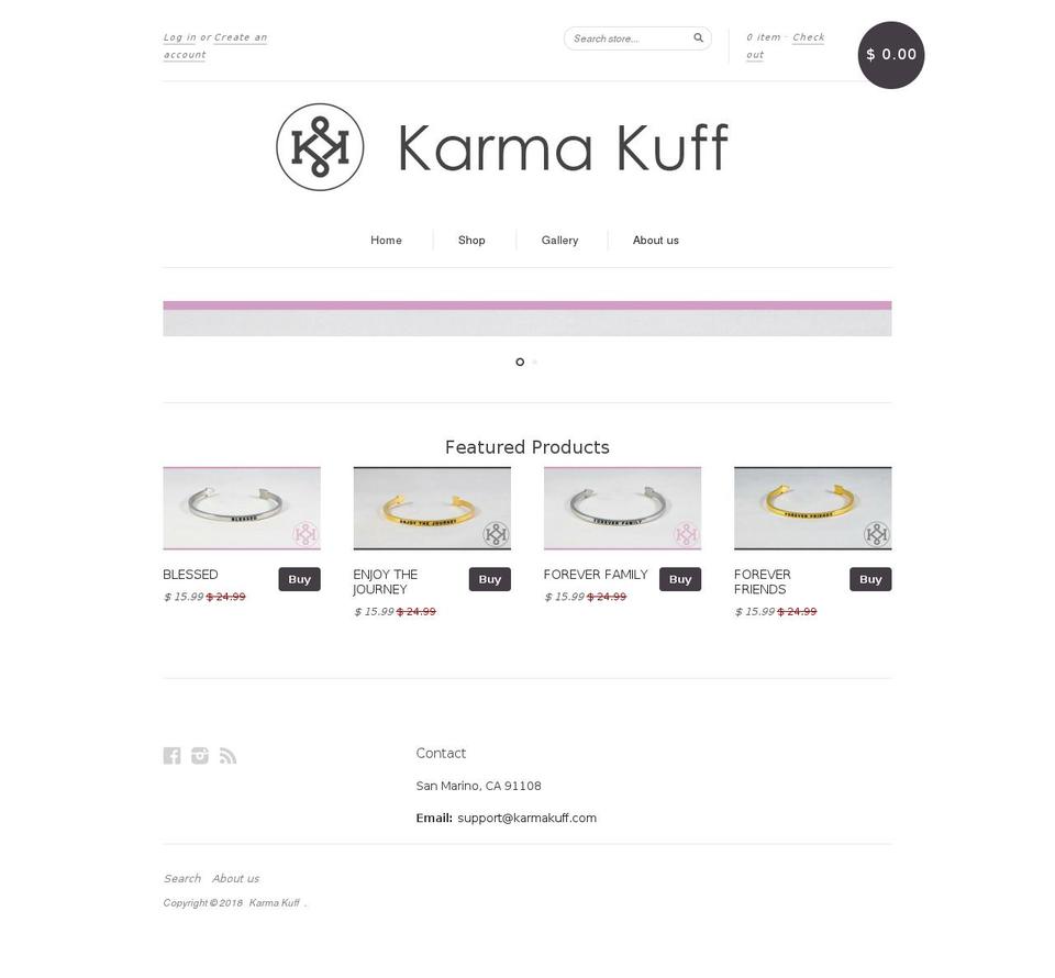 karmakuff.com — Shopify storefront screenshot