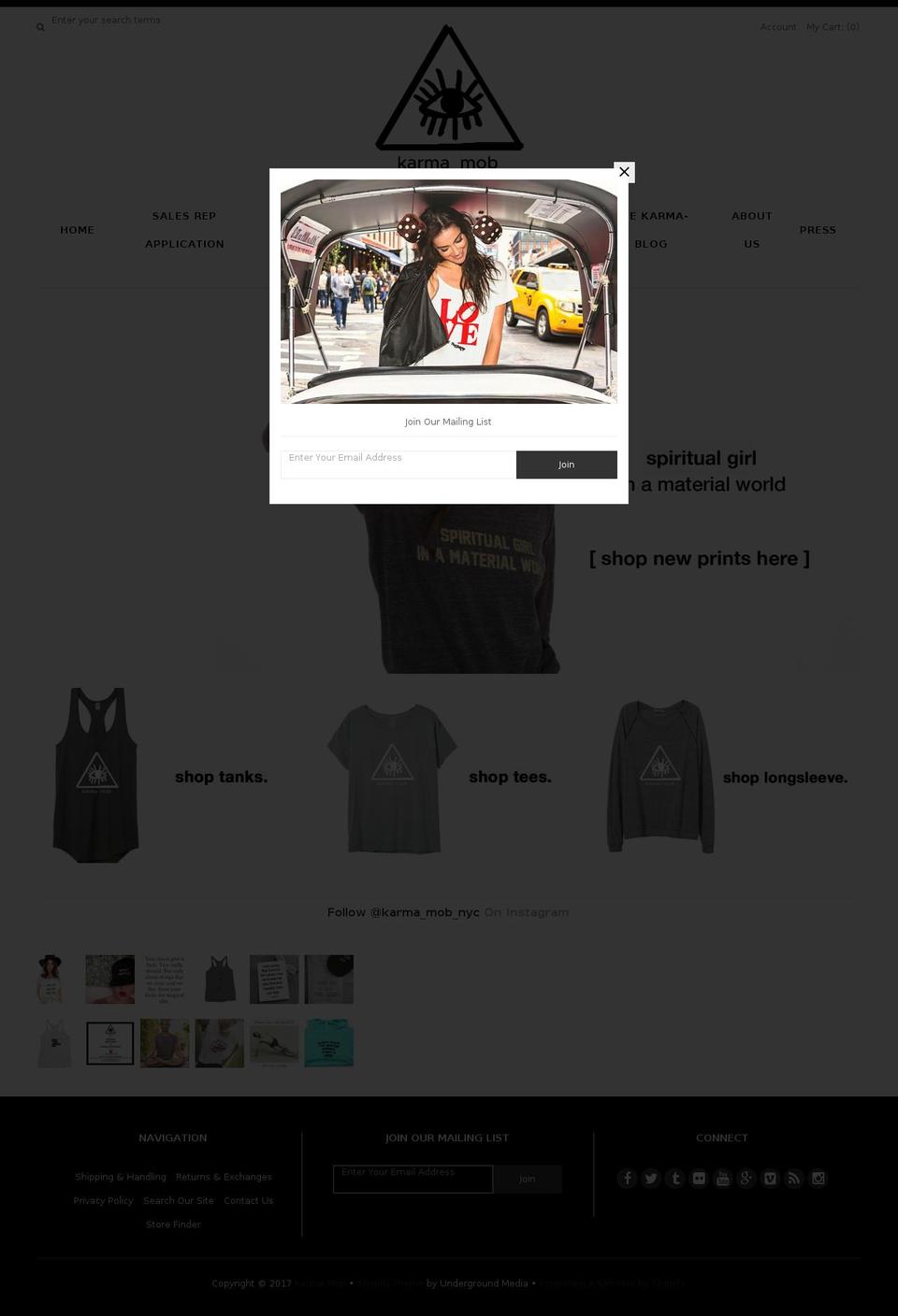 karmamobnyc.com shopify website screenshot