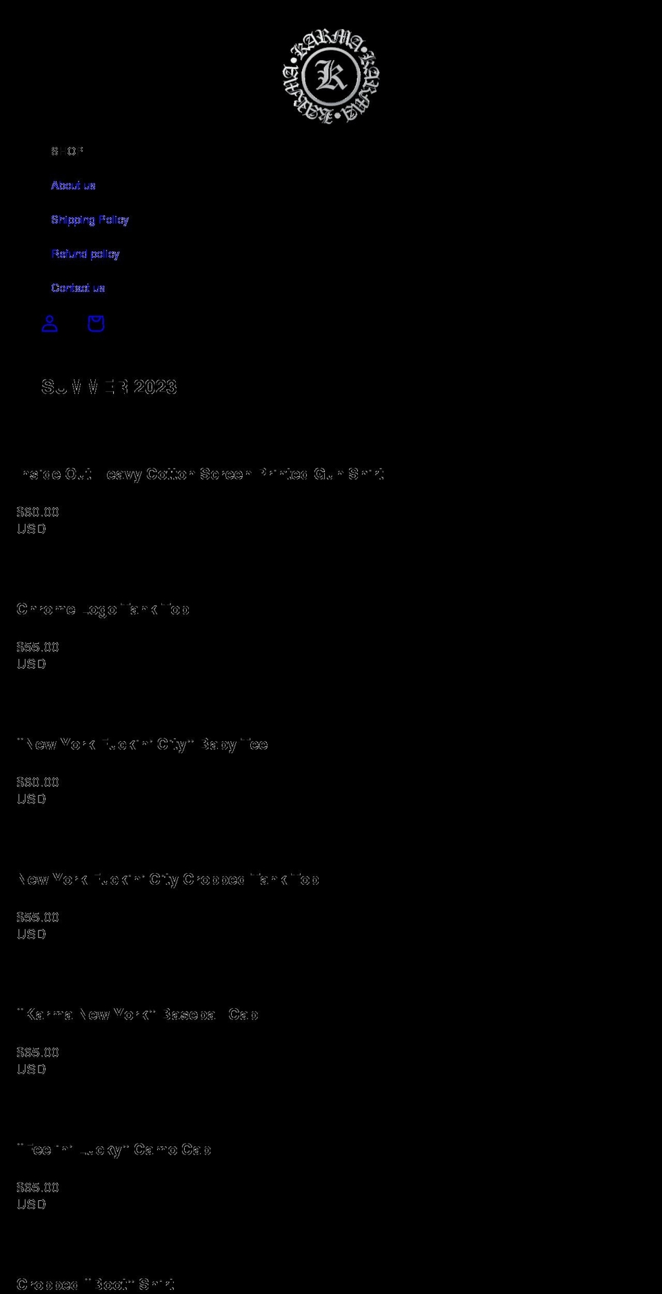 karmanewyork.net shopify website screenshot
