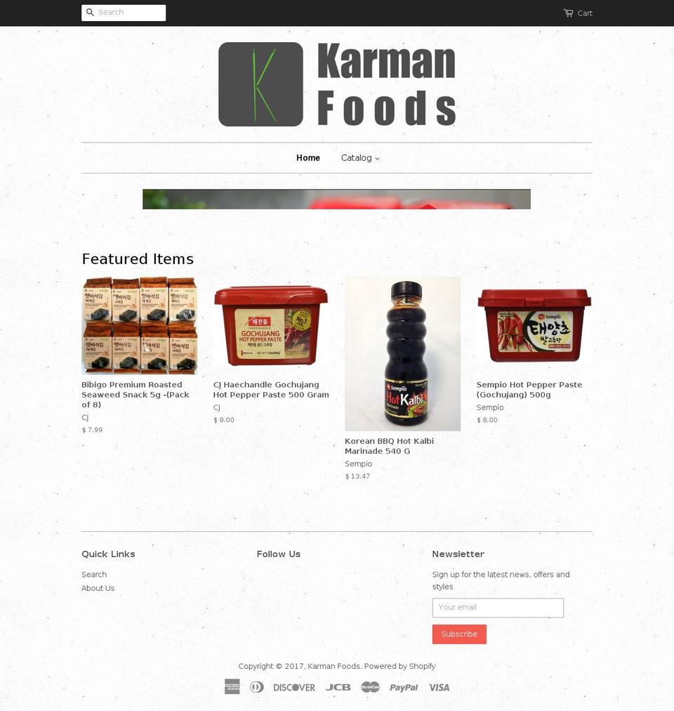 karmanfoods.com shopify website screenshot