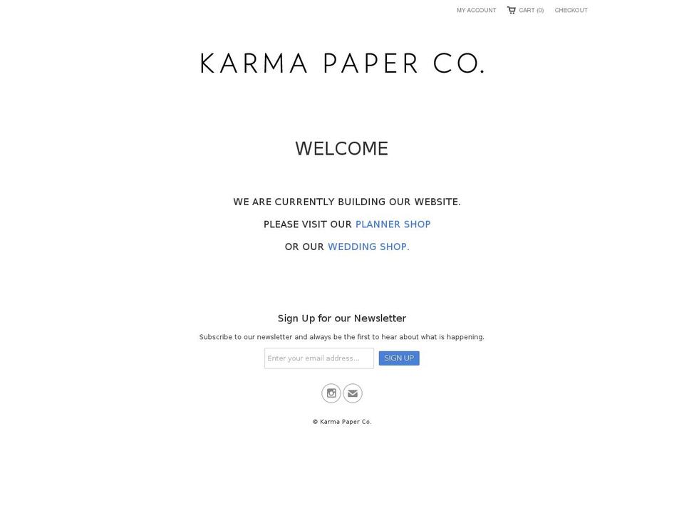 karmapaperco.com shopify website screenshot