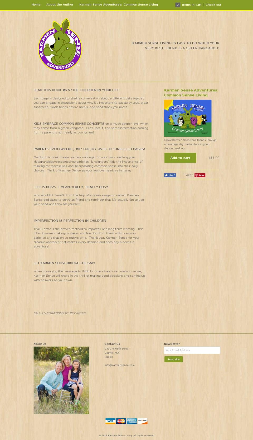 karmensense.com shopify website screenshot