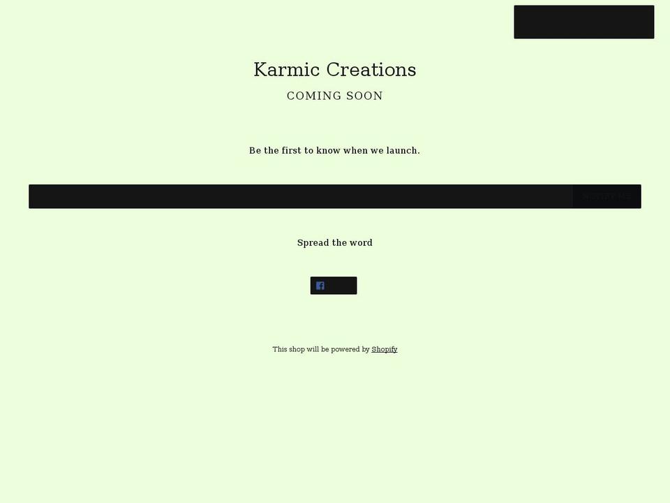 karmiccreations.us shopify website screenshot