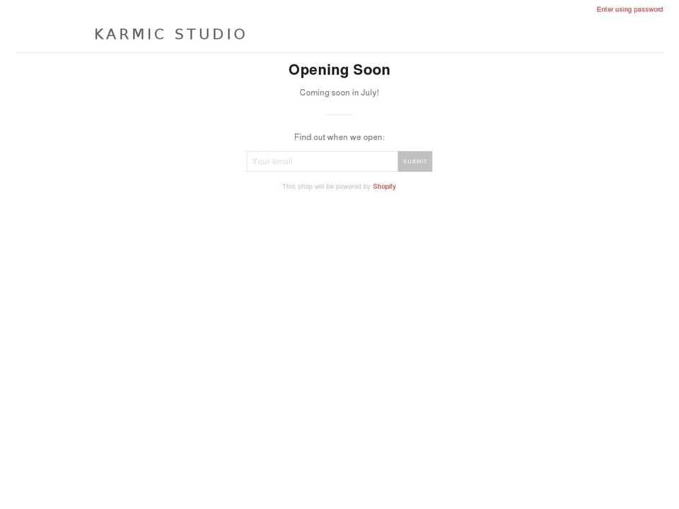 karmicstudio.com — Shopify storefront screenshot