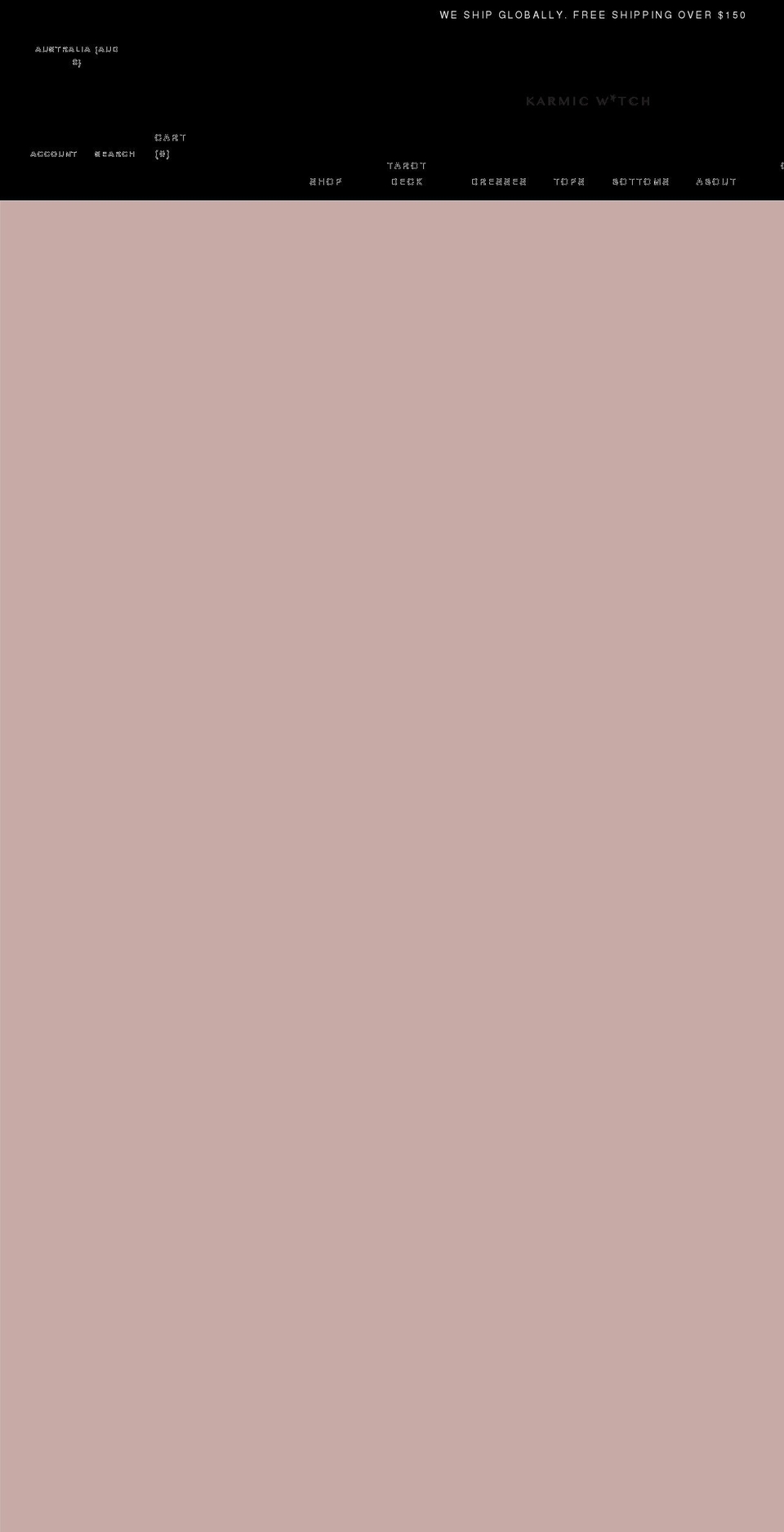 karmicwitch.com shopify website screenshot