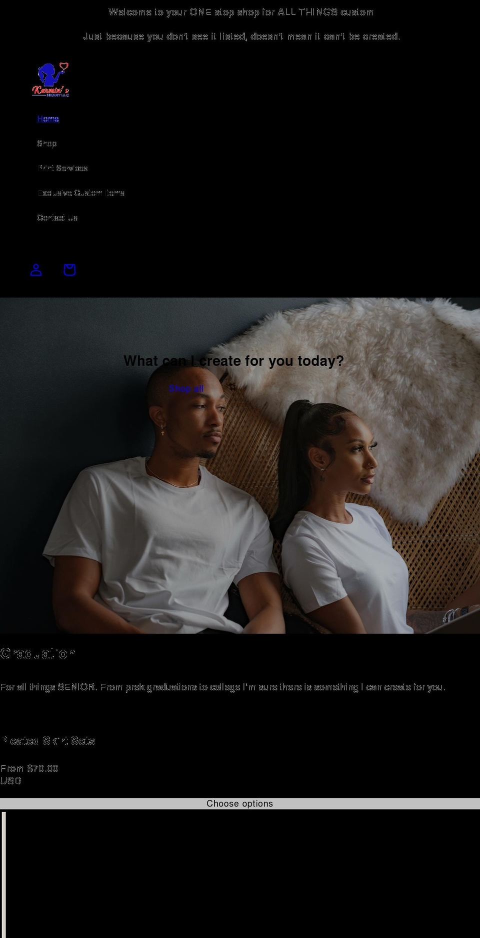 karminsheartllc.com shopify website screenshot