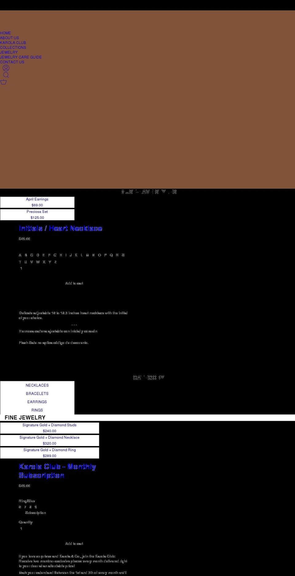 karolaandco.com shopify website screenshot