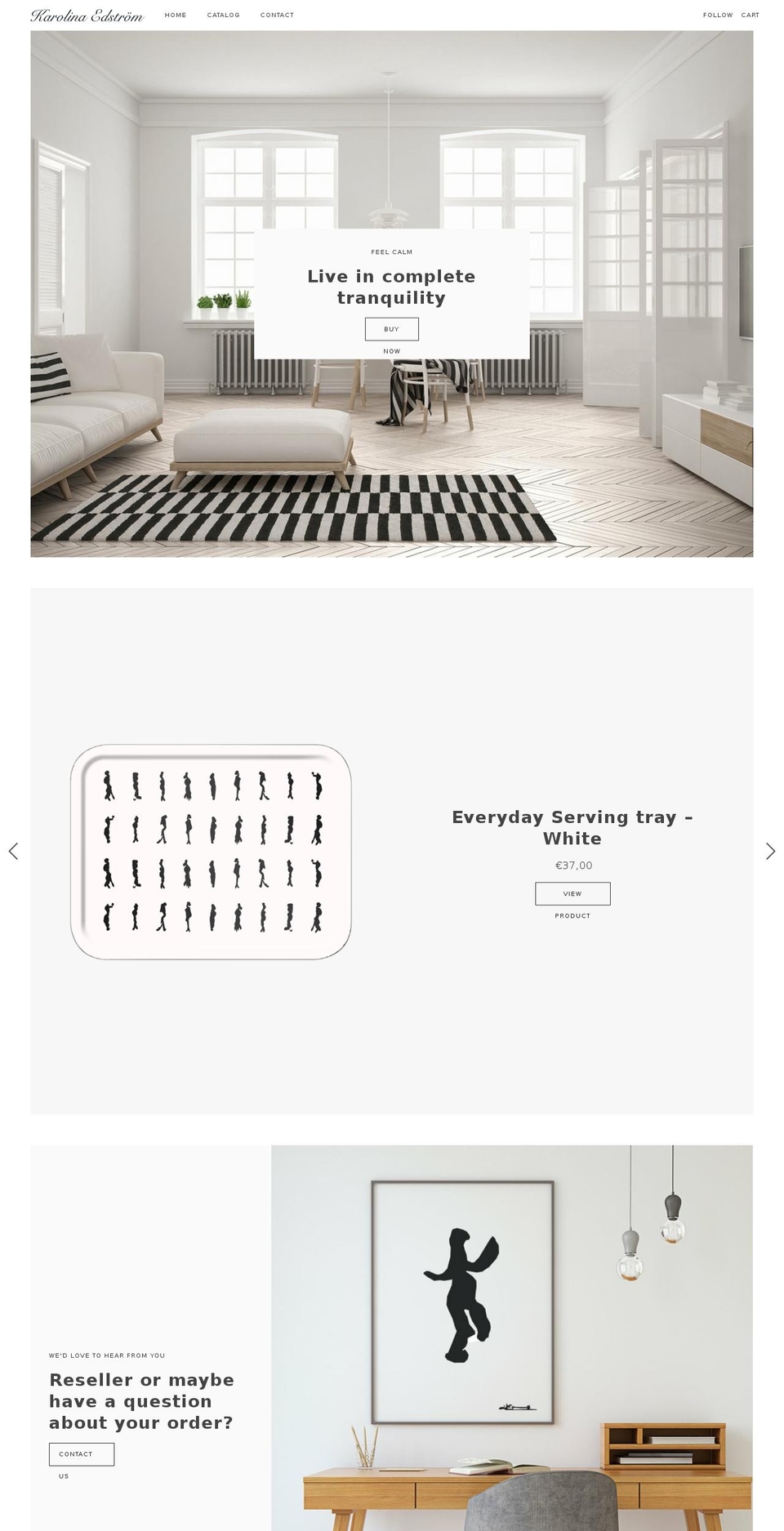 karolinaedstrom.com — Shopify storefront screenshot