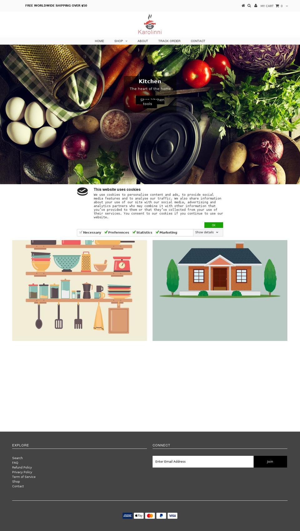 karolinni.com — Shopify storefront screenshot