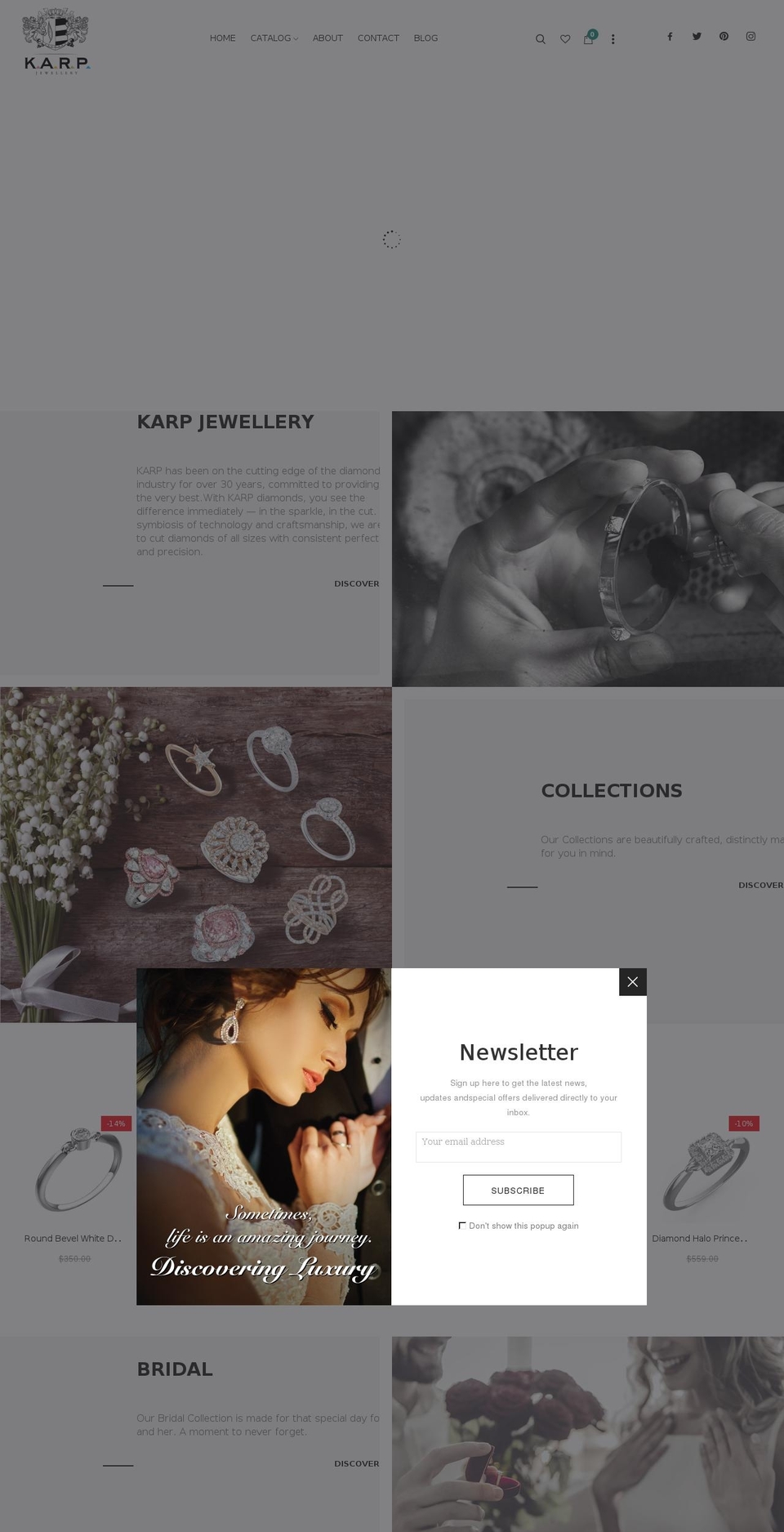 karp-jewellery.myshopify.com shopify website screenshot