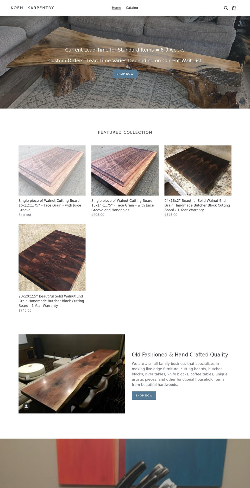 karpentry.com shopify website screenshot