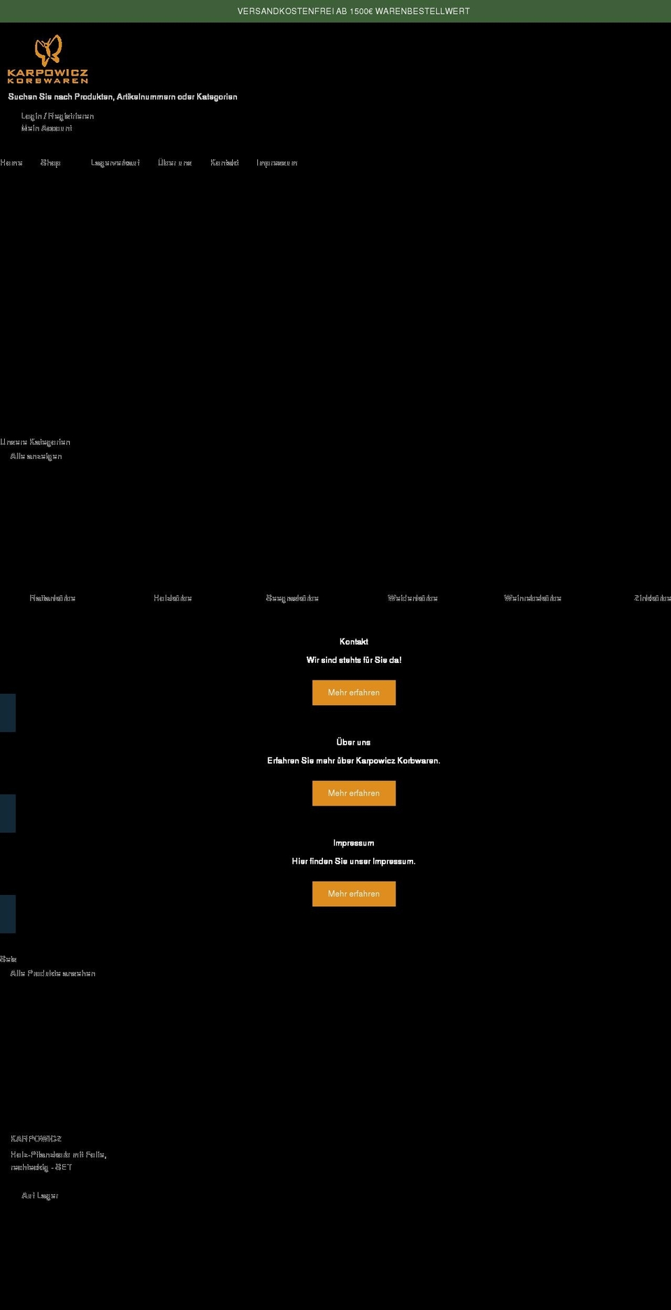 Karpowicz theme neu Shopify theme site example karpowicz-korbwaren.de
