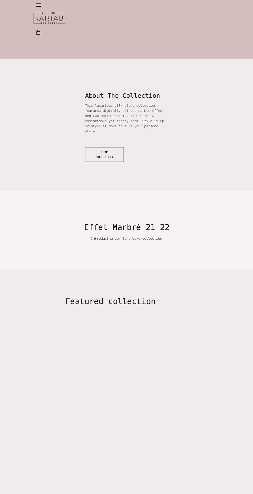 kartabthelabel.com shopify website screenshot