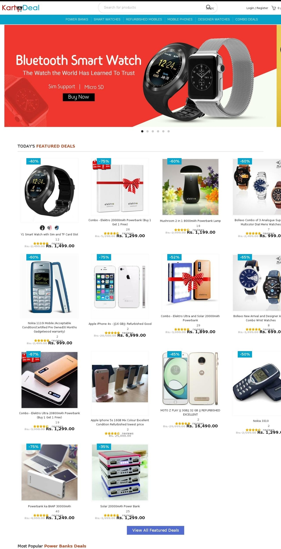 kartadeal.com — Shopify storefront screenshot