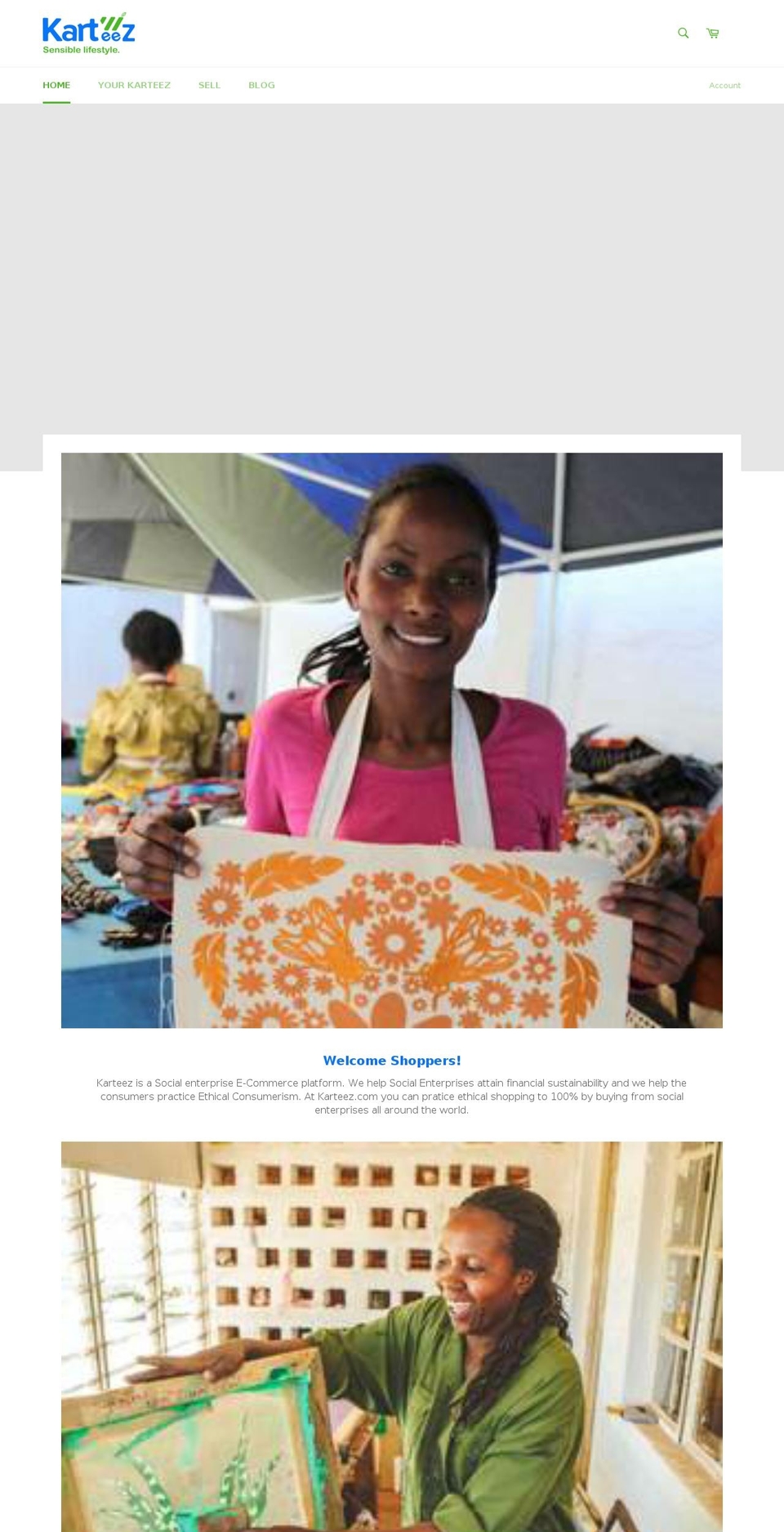 karteez.com shopify website screenshot