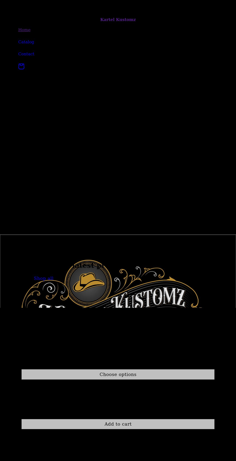 kartelkustomz.com shopify website screenshot