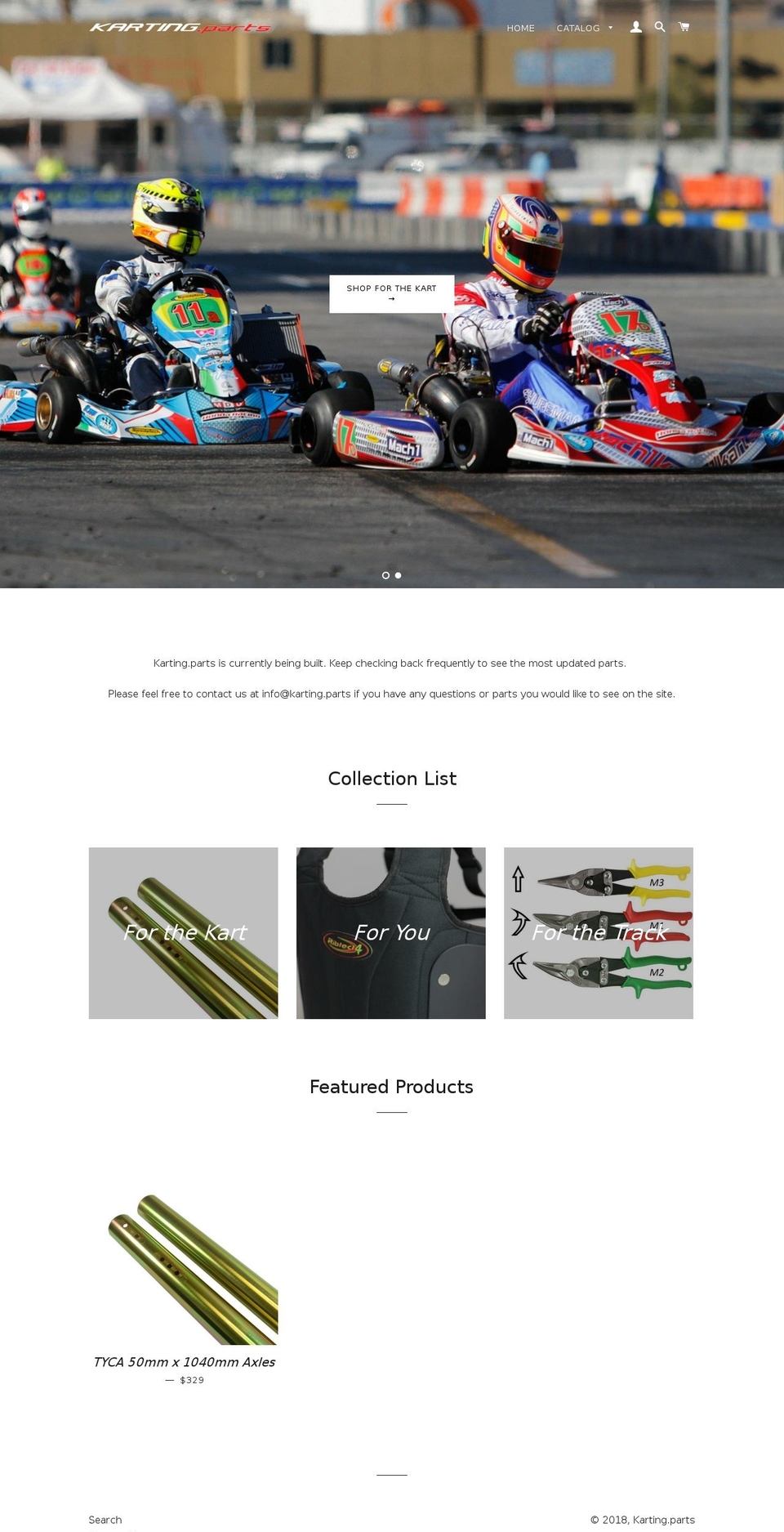 karting.parts shopify website screenshot