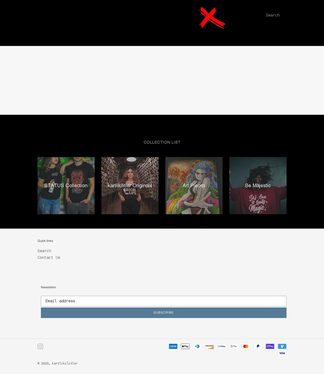 kartlikilitler.com shopify website screenshot